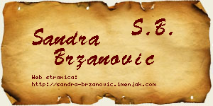 Sandra Brzanović vizit kartica